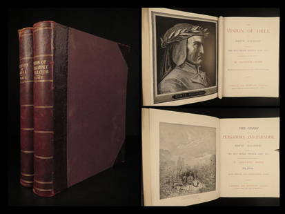 1903 HUGE FOLIOS Divine Comedy Dante Inferno Purgatory Paradise Gustave Dore ART: 1903 HUGE FOLIOS Divine Comedy Dante Inferno Purgatory Paradise Gustave Dore ART A scarce English folio edition of Dante Alighieris classic poems, The Vision of Hell. The Vision of Purgatory and Parad