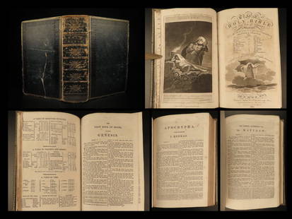 1809 Holy Bible KJV English King James + Apocrypha Poole Locke Bridgeman Family: 1809 Holy Bible KJV English King James + Apocrypha Poole Locke Bridgeman Family A rare early 19th-century Holy Bible. Published in 1809 London, this edition contains Old and New Testaments along with