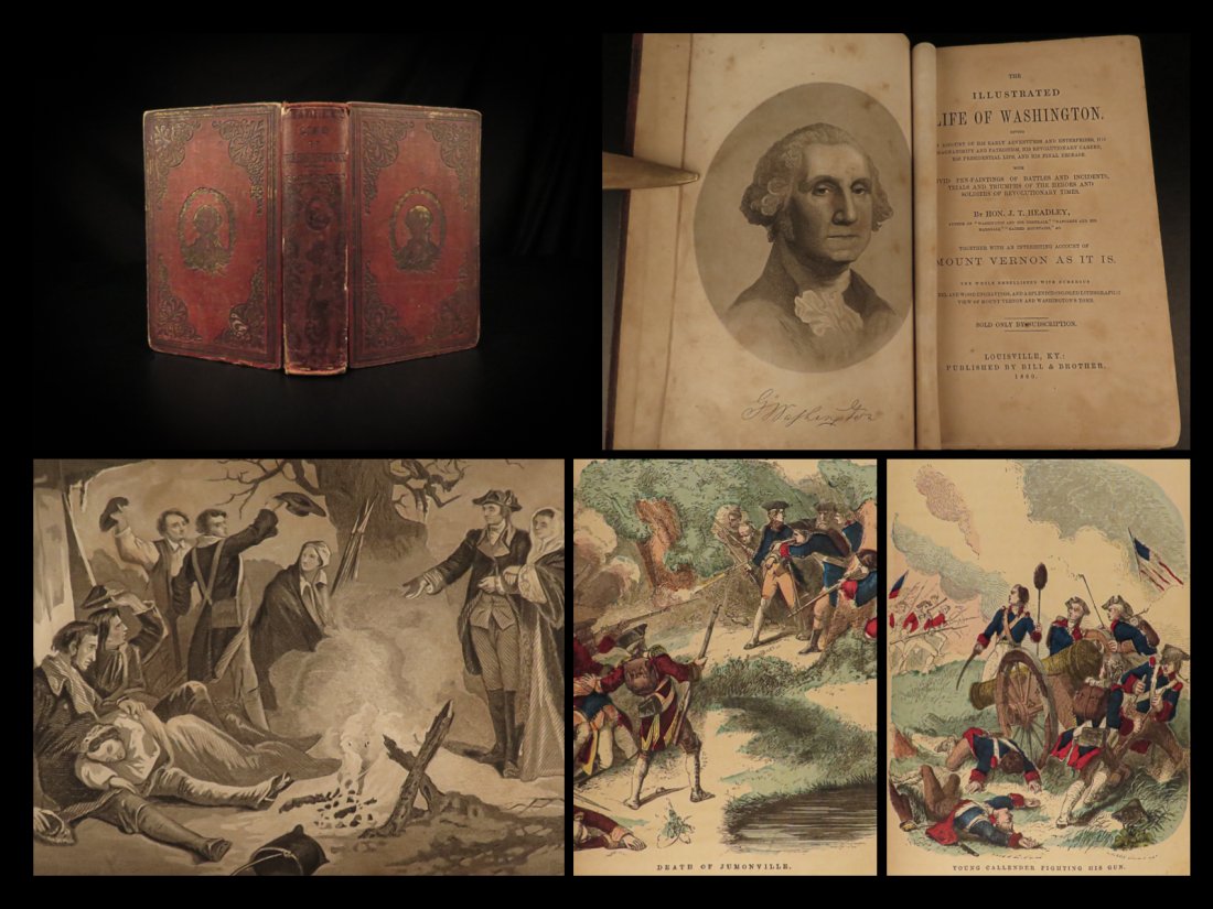 1860 George Washington 1ed Illustrated Life American Revolutionary War Headley (1 of 10)
