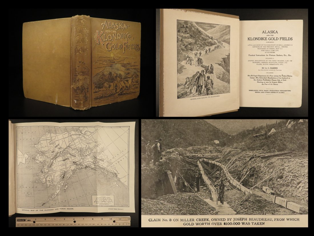 1897 1ed Alaska & Klondike Gold Fields Canada Eskimo INDIANS Mining Schwatka (1 of 10)