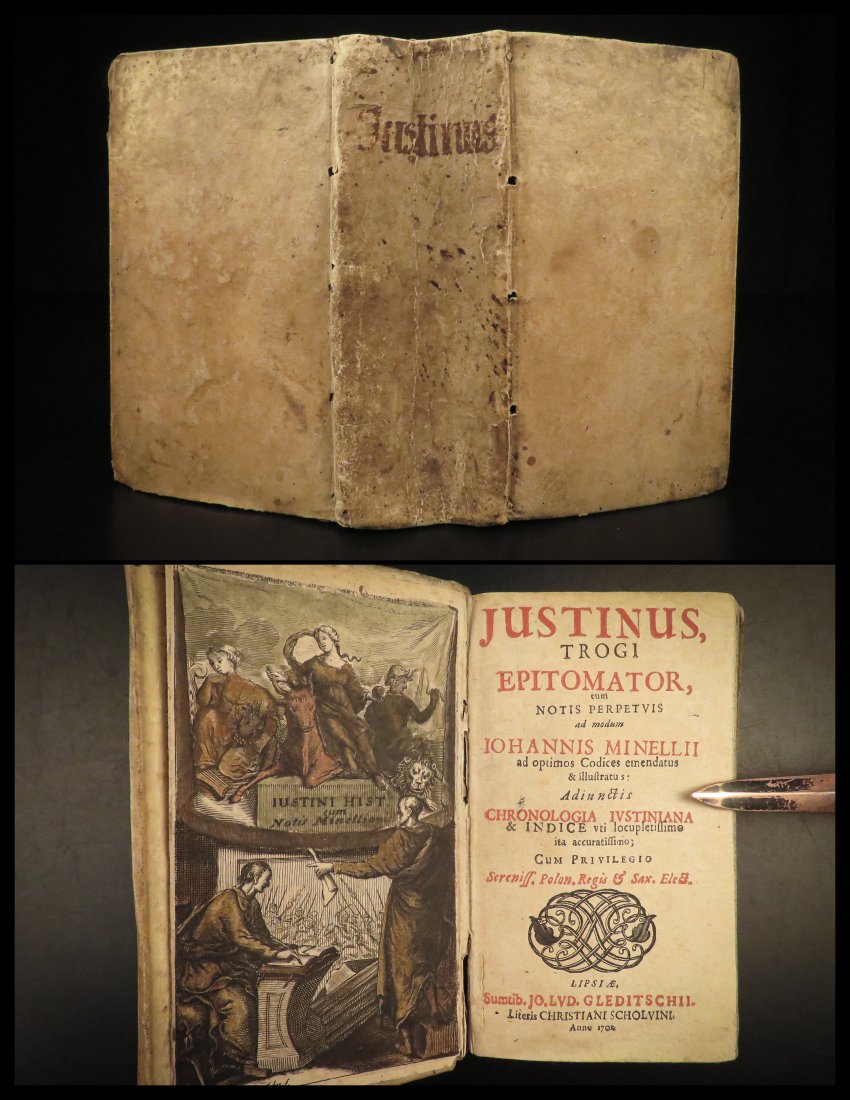 1701 History of JUSTIN Pompeius Trogus Macedonia ROME Augustus Caesar Minellius (1 of 10)