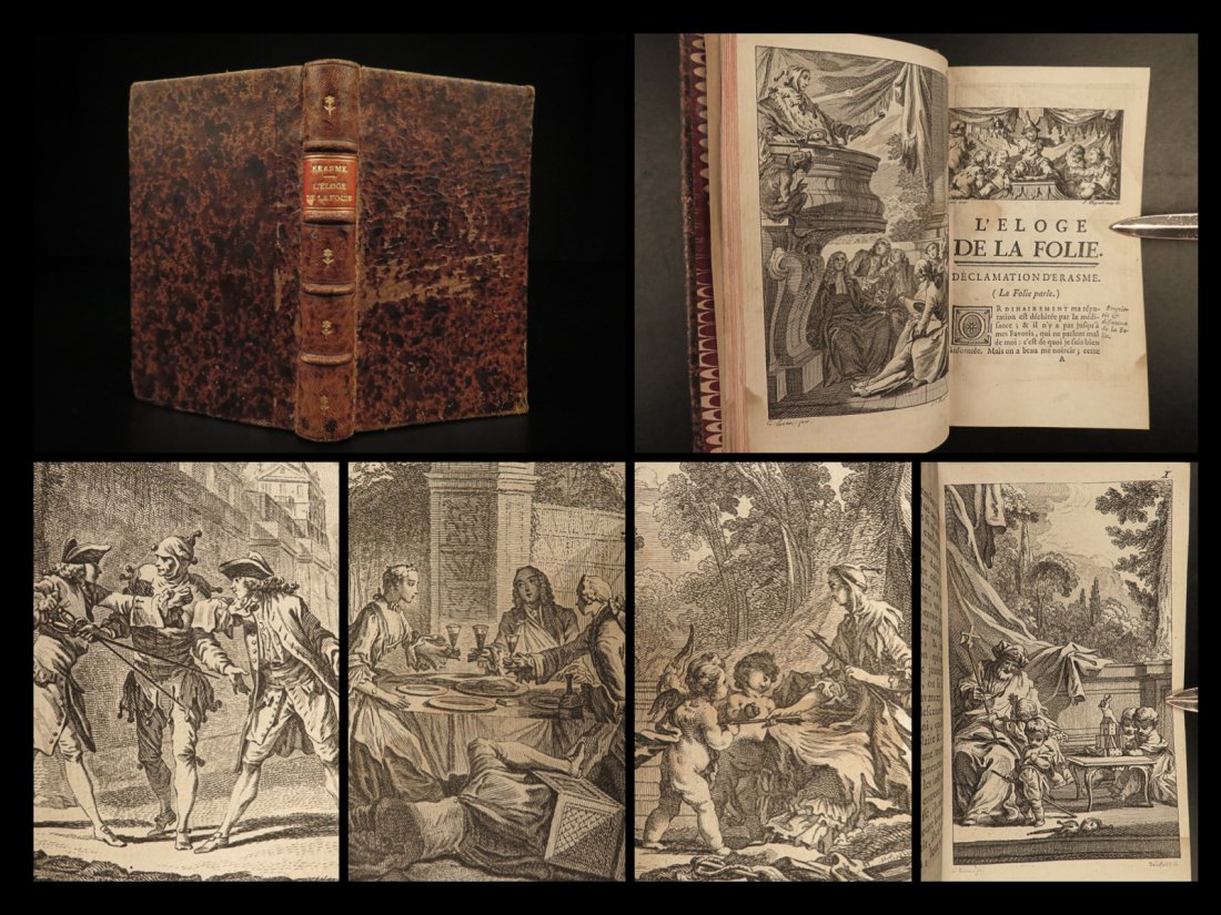 1751 ERASMUS In Praise of Folly Rotterdam French Illustrated Encomium FAMOUS (1 of 10)