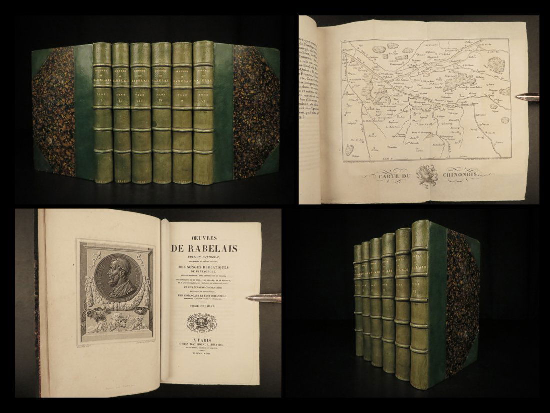 1823 BEAUTIFUL SET Works of Francois Rabelais Illustrated Gargantua Pantagruel (1 of 10)