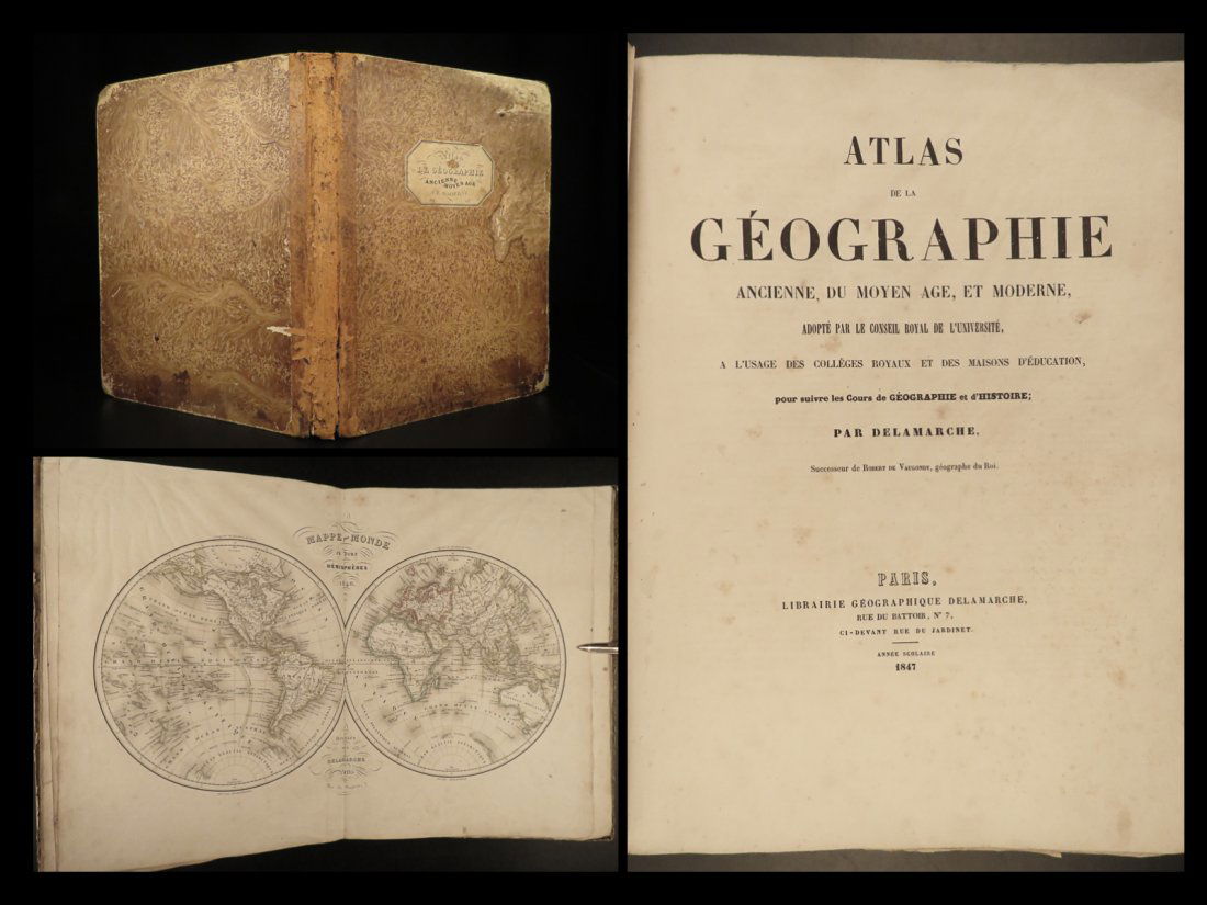 1847 ATLAS 37 MAPS Geography Alexander the Great America Africa Delamarche (1 of 10)