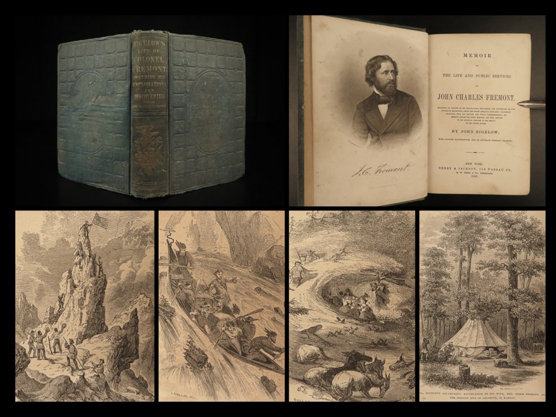 1856 California 1ed John Fremont Exploration Memoirs Oregon Trail Nevada Indian (1 of 10)