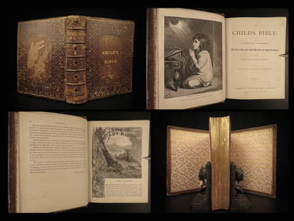 1860 HUGE Childs Holy BIBLE Illustrated Children KJV King James Berton Family: 1860 HUGE Childs Holy BIBLE Illustrated Children KJV King James Berton Family An impressive 19th-century English Holy Bible. Bibles published during this era are some of the most desired, much in