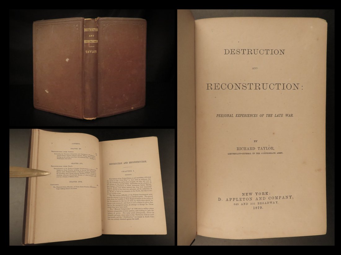 1879 Confederate 1ed General Taylor Civil War Reconstruction Stonewall Jackson (1 of 10)
