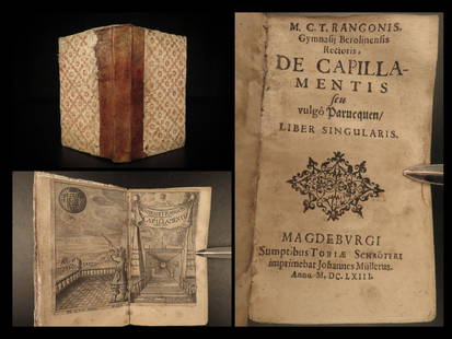 1663 1st ed On WIGS Hair Pieces FASHION De Capillamentis Conrad Tiburtius Rango: 1663 1st ed On WIGS Hair Pieces FASHION De Capillamentis Conrad Tiburtius Rango Conrad Tiburtius Rango was a 17th-century German orthodox minister who was much better known for his bizarre and rather