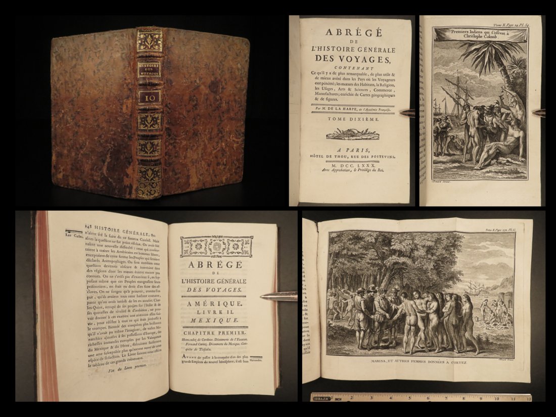 1780 Voyages of Christopher COLUMBUS America Haiti Mexico Hernando CORTEZ Casas (1 of 10)