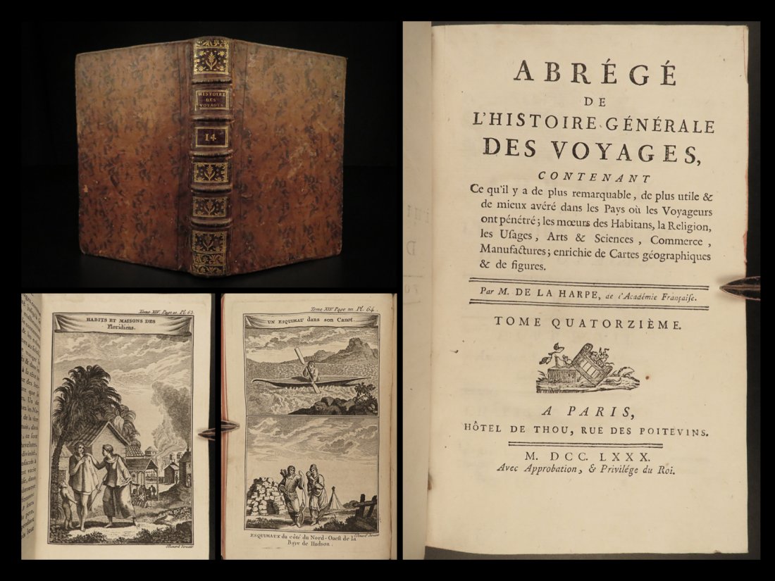 1780 Voyages in AMERICA Hernando de Soto Florida New York INDIANS Eskimos Canada (1 of 10)
