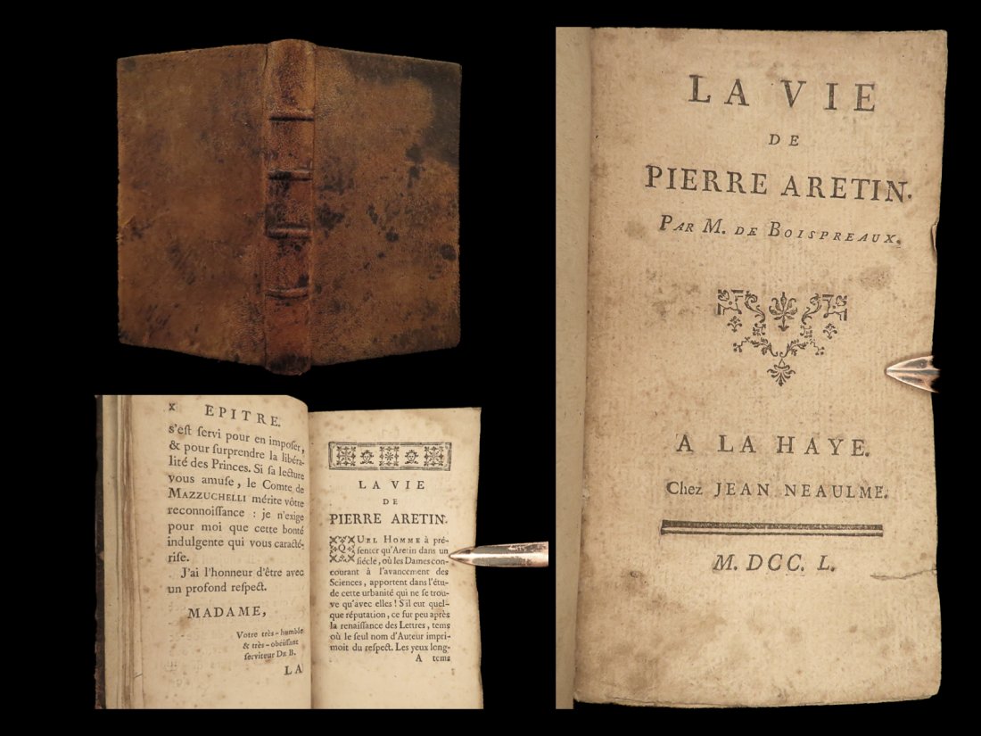1750 1ed Pietro Aretino by Boispreaux Dujardin Italian Renaissance Literature (1 of 10)