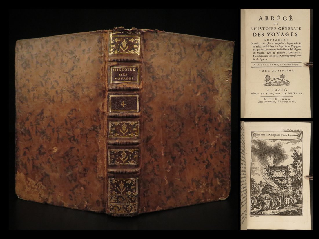 1780 Voyages of Francois Pyrard Laval Maldives Ceylon Sumatra Java Philippines: 1780 Voyages of Francois Pyrard Laval Maldives Ceylon Sumatra Java Philippines The best book of its kind! A rare book La Harpes General History of Voyages! This extensive work was begun by La Harpe, a