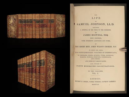 1851 Life of Samuel Johnson Johnsoniana James Boswell English Biography 10v Set: 1851 Life of Samuel Johnson Johnsoniana James Boswell English Biography 10v Set Samuel Johnson was a famous English writer and scholar most known for his Dictionary of the English Language as well as