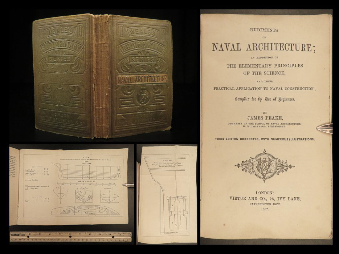 1867 British Royal Navy Naval Architecture Instructional Sailing Manual Guide (1 of 10)