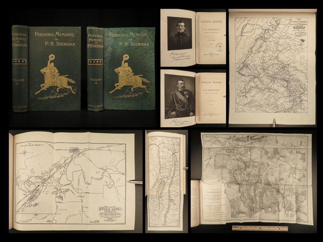 1888 Civil War 1st ed General Sheridan Personal Memoirs Union Native Americans (1 of 10)