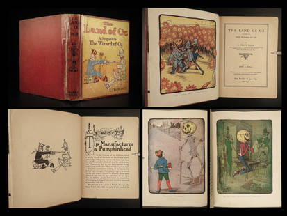 1904 1ed The Land of OZ Frank Baum Wizard of Oz Illustrated Fiction Fantasy: 1904 1ed The Land of OZ Frank Baum Wizard of Oz Illustrated Fiction Fantasy Were off to see the wizard, the wonderful Wizard of Oz!&rdquo; The Marvelous Land of Oz was the sequel to the Wizard of Oz,