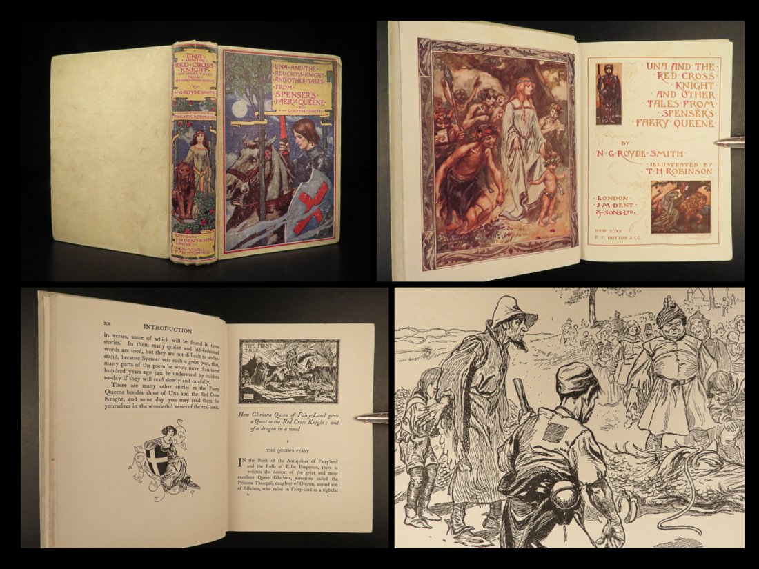 1927 Faerie Queene Una & the Red Cross Knight Edmund Spenser Fairy Tales Tudor: 1927 Faerie Queene Una & the Red Cross Knight Edmund Spenser Fairy Tales Tudor Written by Naomi Gwladys Royde-Smith, this work, Una and the Red Cross Knight and Other Talesâ€¦, comprises of a pict