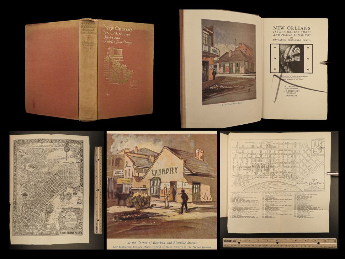 1933 1ed History of NEW ORLEANS Creole Architecture Illustrated Jackson Square (1 of 10)