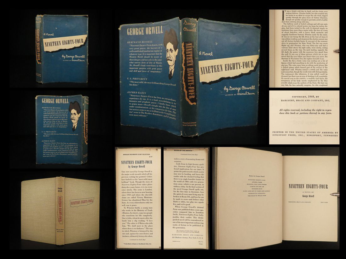 1949 George Orwell Nineteen Eighty-Four Dystopian Sci-Fi Fantasy 1984 (1 of 10)