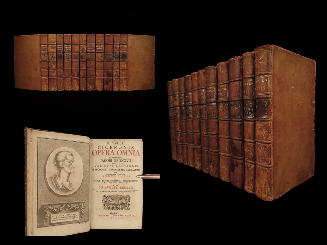 1757 CICERO Politics Philosophy Classical ROME Letters Orations Ernesti 11v SET (1 of 10)