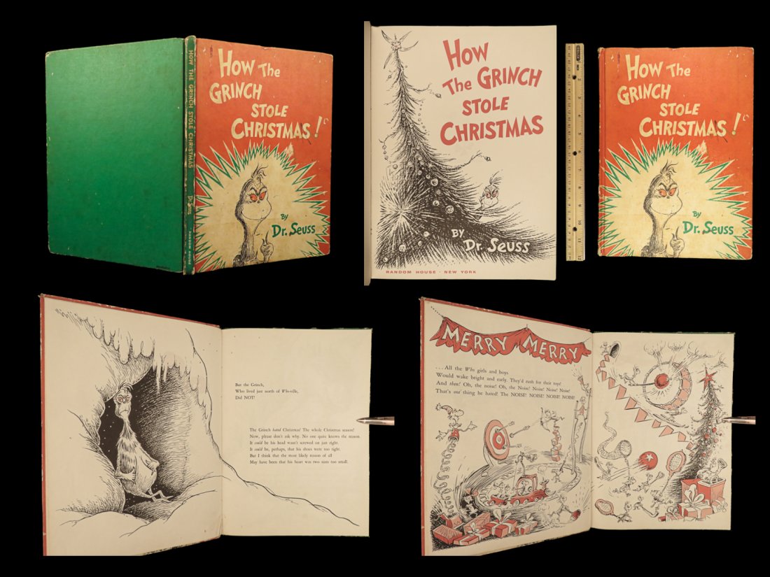 1957 How the Grinch Stole Christmas! Dr Seuss Children Random House Illustrated: 1957 How the Grinch Stole Christmas! Dr Seuss Children Random House Illustrated How the Grinch Stole Christmas! is one of the most iconic and well-recognized childrens books of the 20th-century. Writt