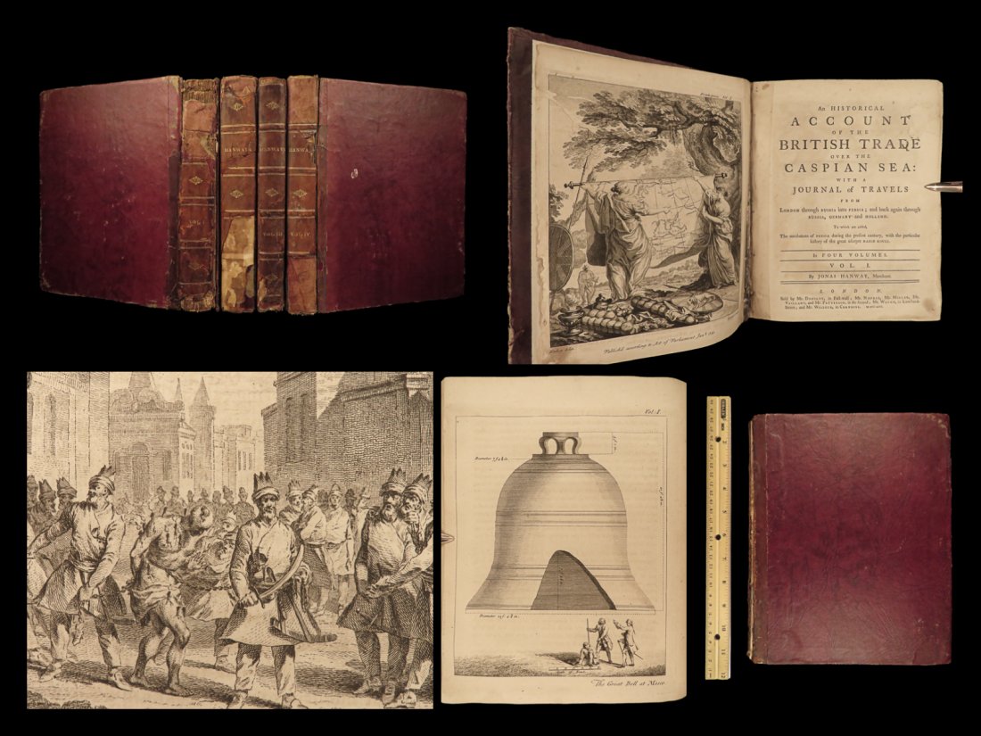 1753 1ed Hanway PERSIA Iran VOYAGES Afghan Revolutions Ottoman Mughal Wars 4v (1 of 10)