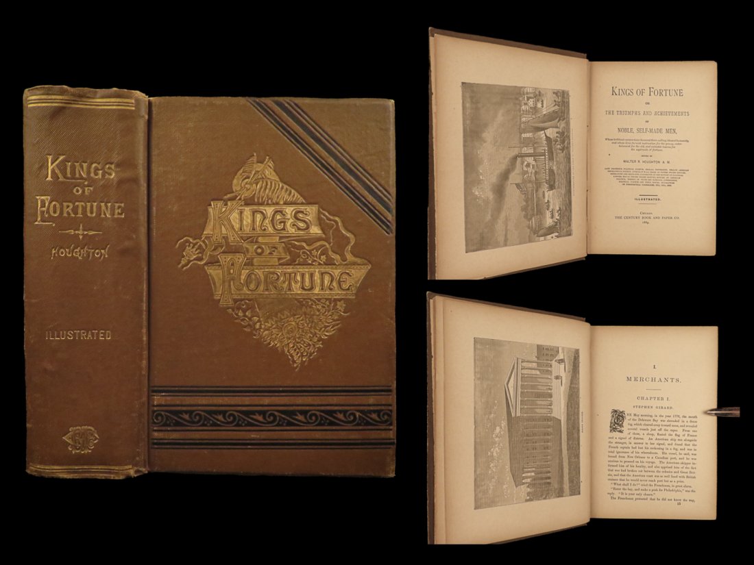 1889 ECONOMICS Kings of Fortune Self-Made Vanderbilt Gould Goodyear Whitney Colt (1 of 10)