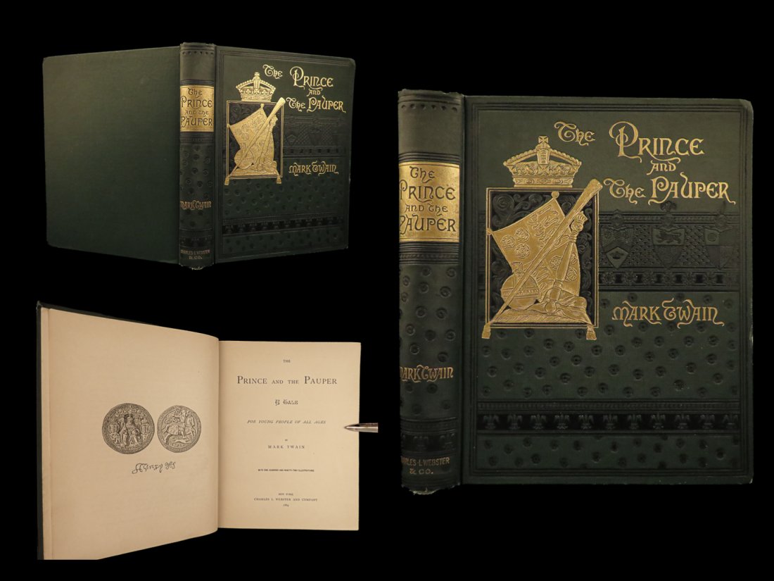 1889 Mark Twain The Prince and the Pauper Illustrated American Literature (1 of 10)