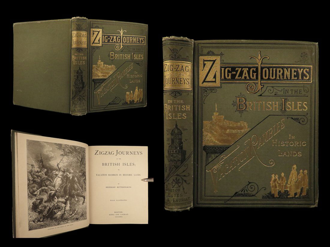 1889 1ed ZigZag Journeys British Isles Liverpool Lands End London Bridge CASTLES (1 of 10)