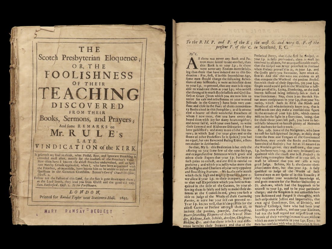 1692 1ed Scotch Presbyterian Eloquence Crokatt Church of Scotland Gilbert Rule (1 of 10)