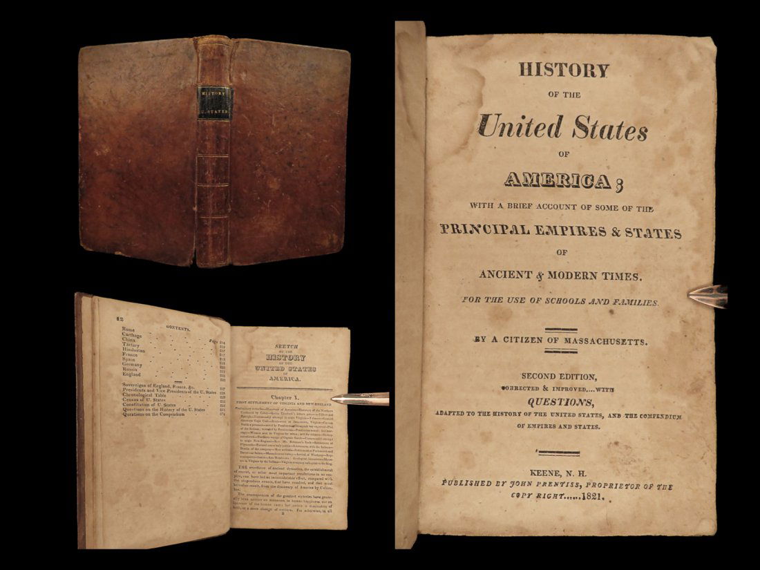 1821 CONSTITUTION Hale History of America Discovery Indians French Indian War (1 of 10)