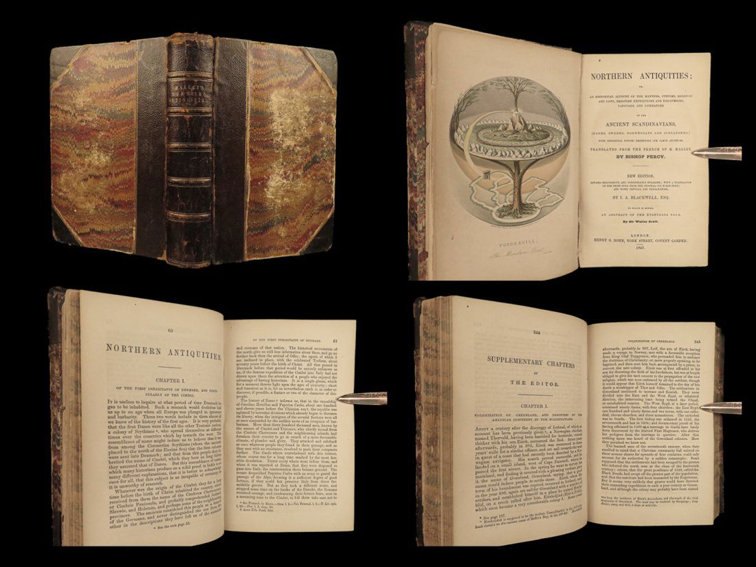 1847 VIKING Antiquities Scandinavia Denmark Norway Sweden Eyrbyggia Saga Mallet (1 of 10)