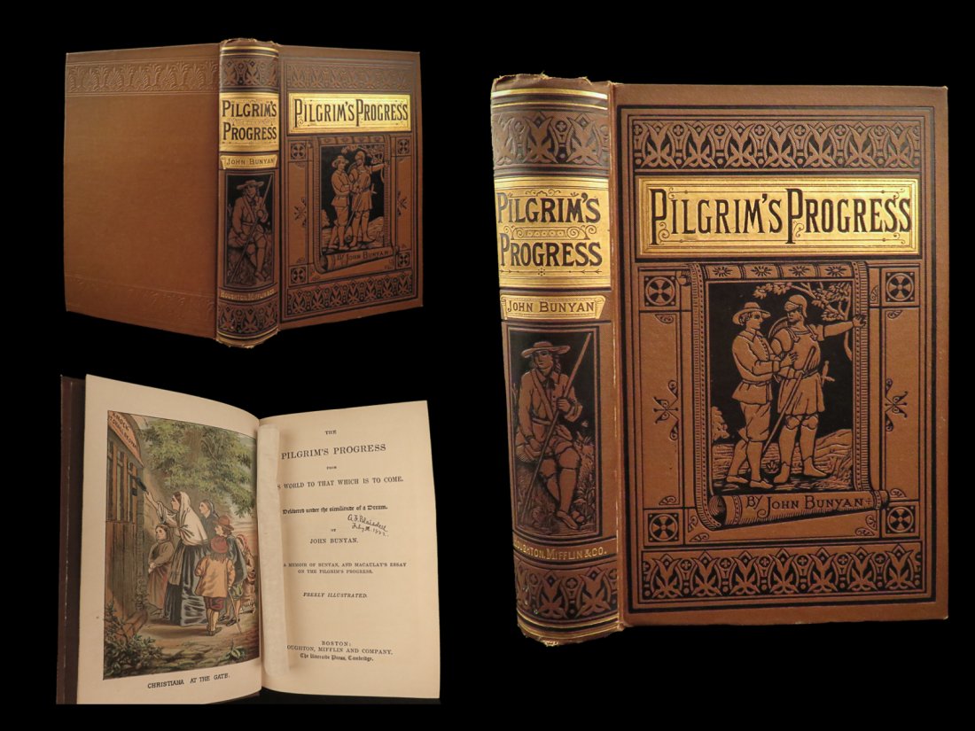 1876 John Bunyan Pilgrims Progress Illustrated Boston 1st Riverside Press ed (1 of 10)