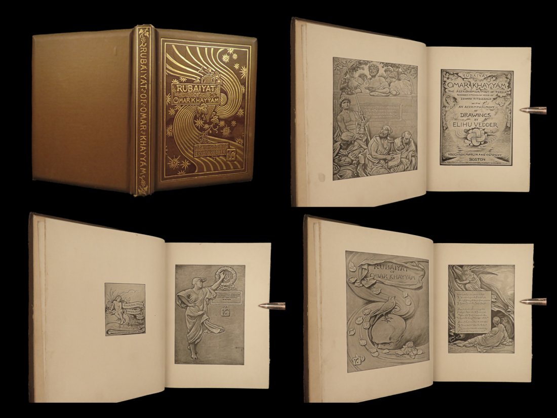 1894 Rubaiyat Omar Khayyam Vedder Philosophy Persia Mysticism Poetry ART Nouveau (1 of 10)