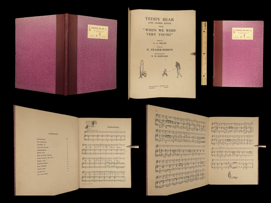 1926 1ed Winnie the Pooh SONGS When We Were Very Young Fraser-Simson MUSIC Milne (1 of 10)