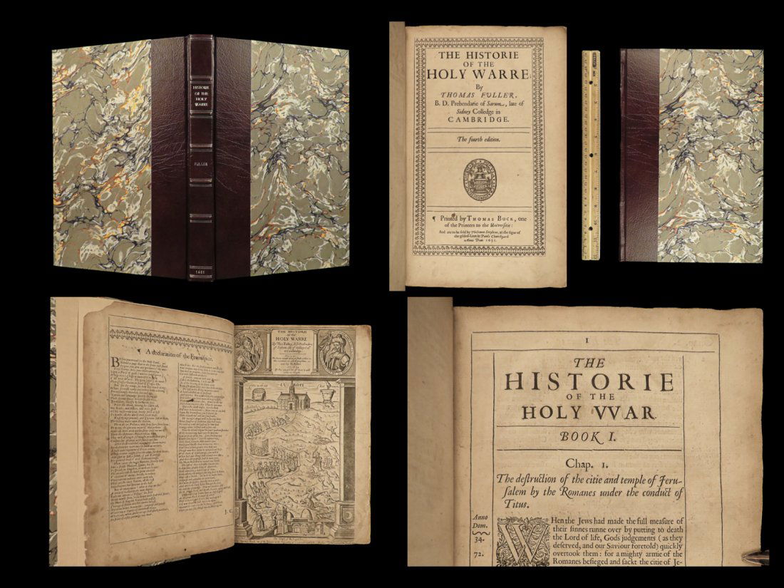 1651 ENGLISH ed Holy War CRUSADES Jerusalem ISLAM Ottoman Fuller RARE (1 of 10)