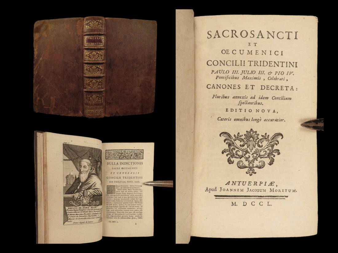 1750 Council Of Trent Catholic Papacy Popes Forbidden Book Index