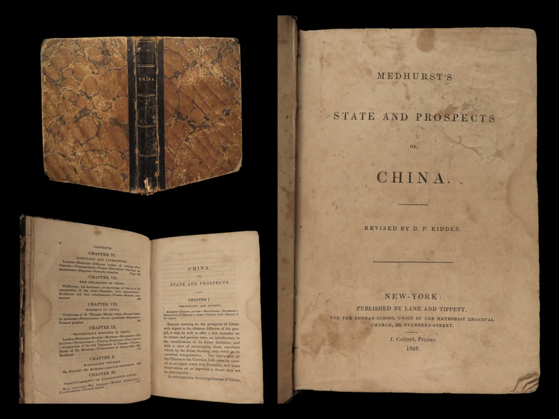 1846 CHINA State Prospects Chinese Culture Customs Christian Missionary Medhurst: 1846 CHINA State Prospects Chinese Culture Customs Christian Missionary Medhurst Revised and edited by Daniel Parish Kidder, â€œMedhursts State and Prospects of China” is an abridgement of W