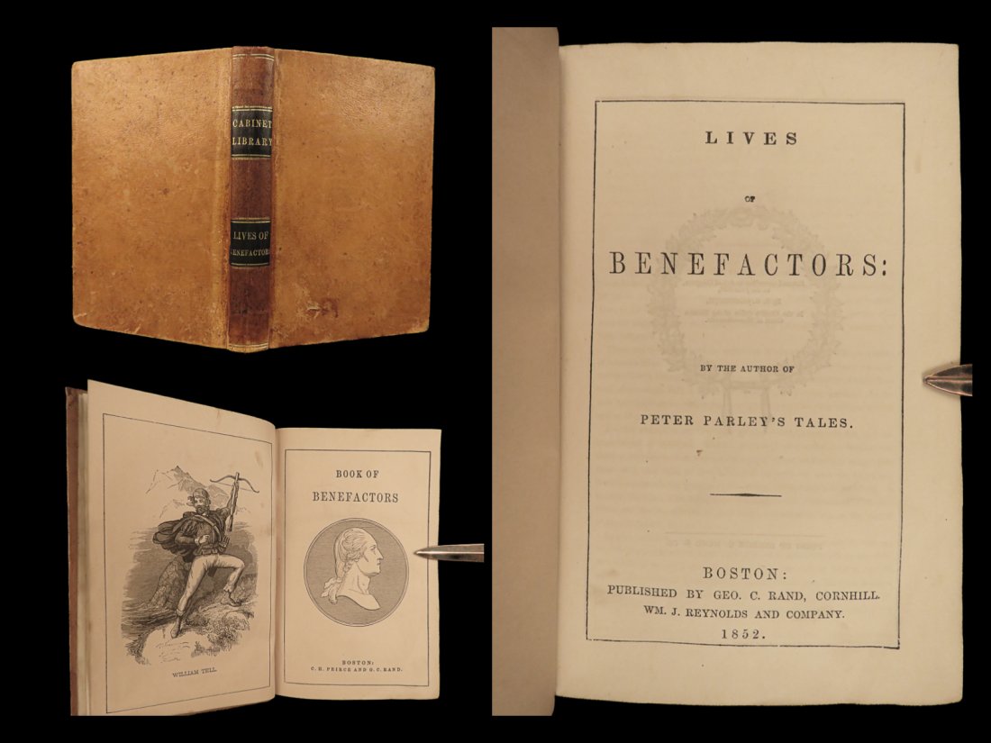 1852 George Washington Galileo Ben Franklin Linneus Lives of Benefactors (1 of 10)