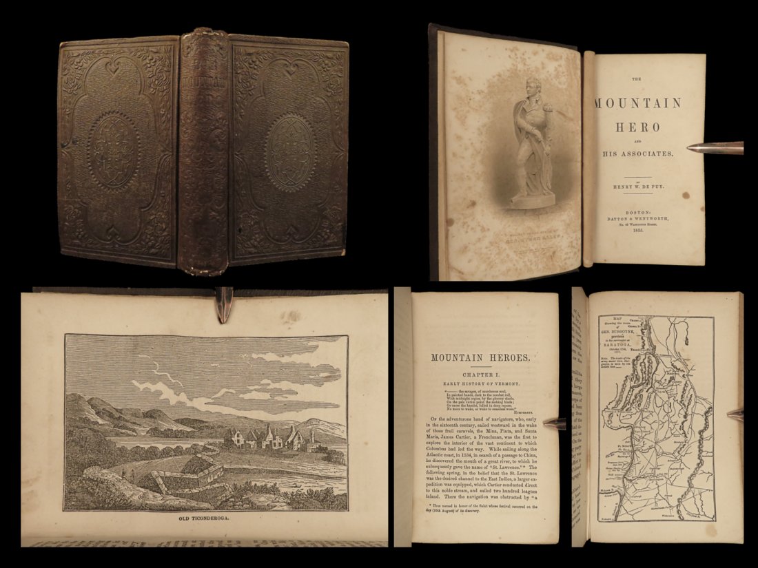1855 Ethan Allen 1st ed Mountain Hero American Revolution Lake Champlain Vermont (1 of 10)