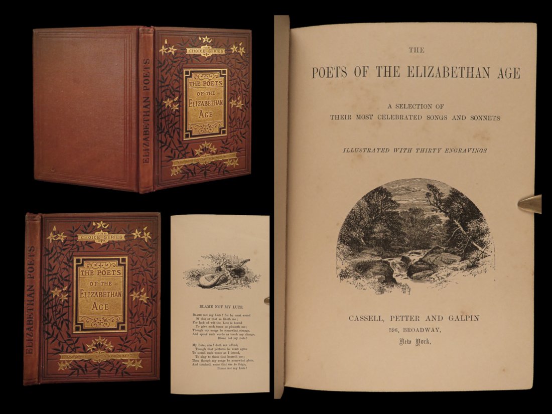 1870 1ed Poets of the Elizabethan Age Spenser Shakespeare Raleigh Wotton Sonnets (1 of 10)