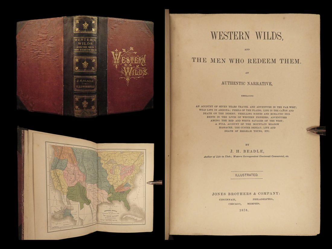 1878 Western Wilds Native American Indians Custer Utah Mormonism Brigham Young: 1878 Western Wilds Native American Indians Custer Utah Mormonism Brigham Young â€œWestern Wilds, and the Men Who Redeem Them” by John Hanson Beadle is a 19th-century book providing an authen