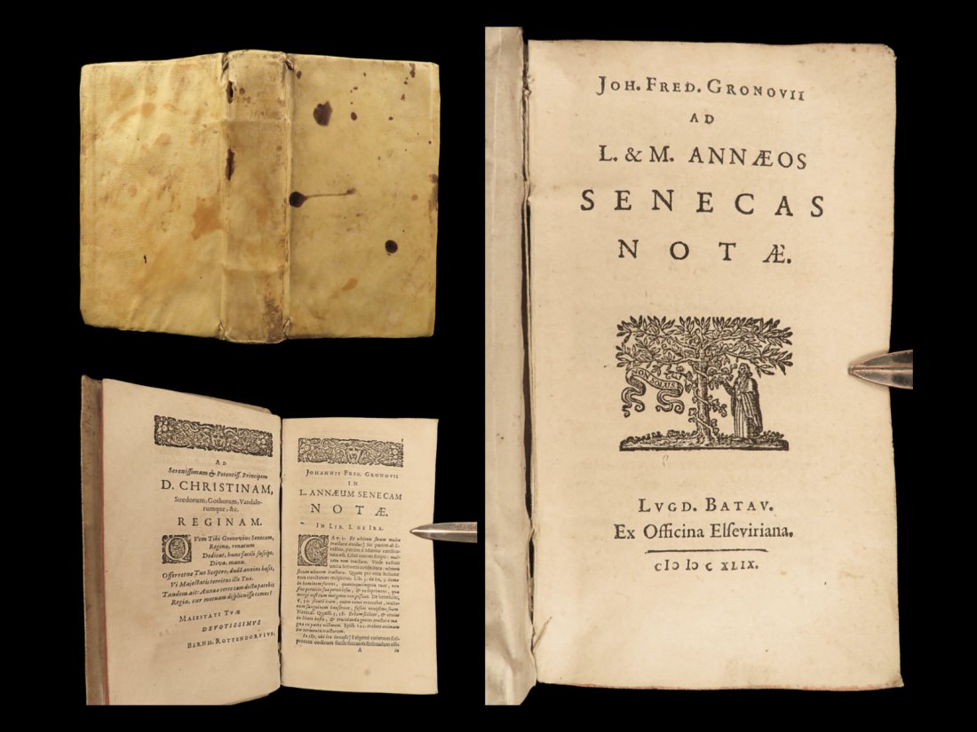 1649 1ed Works of Seneca Philosophy Stoicism Latin Elzevier Gronovius Commentary (1 of 10)