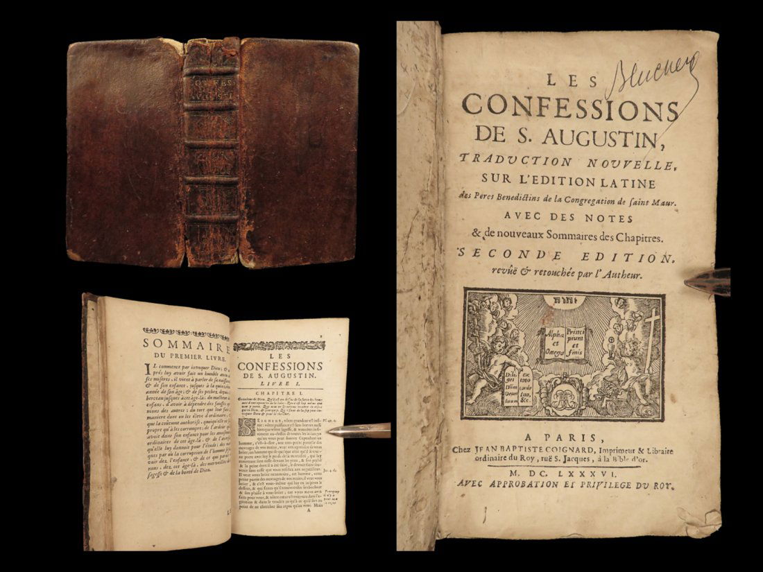 1686 Confessions of Saint Augustine Catholic Bible Theology Benedictine Maur (1 of 10)