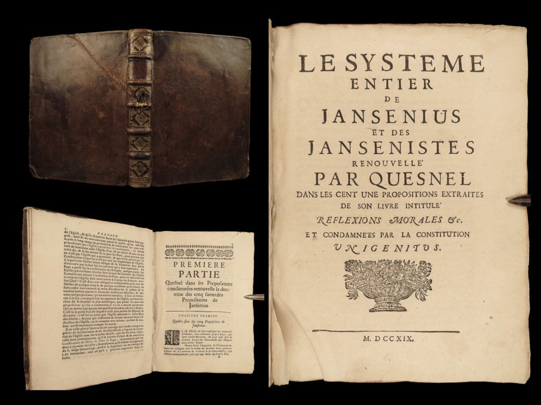 1719 BANNED BOOK Unigenitus Clement XI Jansenism Quesnel Catholic Church Jansen (1 of 10)