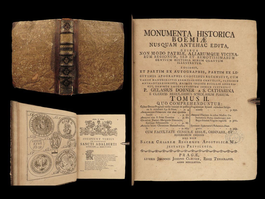 1768 1ed Bohemia History Dobner Adalbert of Prague Matthais I of Hungary St Ivan (1 of 10)