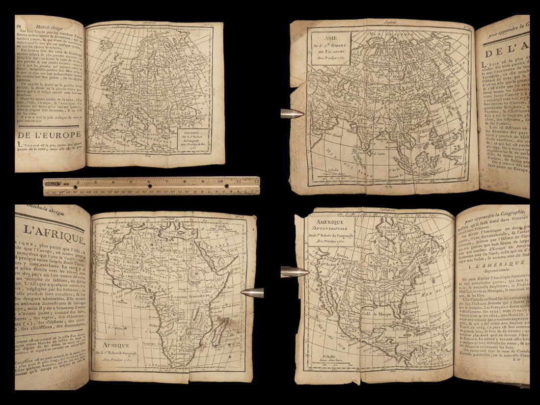 1781 ATLAS Vaugondy 17 MAPS FAMOUS Voyages Geography Asia Africa Europe French (1 of 10)