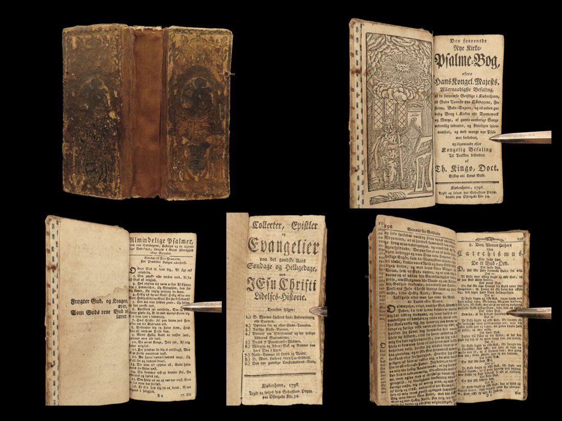 1796 RARE Danish Hymns Thomas Kingos Hymnal Bible Psalm Copenhagen Denmark Poems (1 of 10)