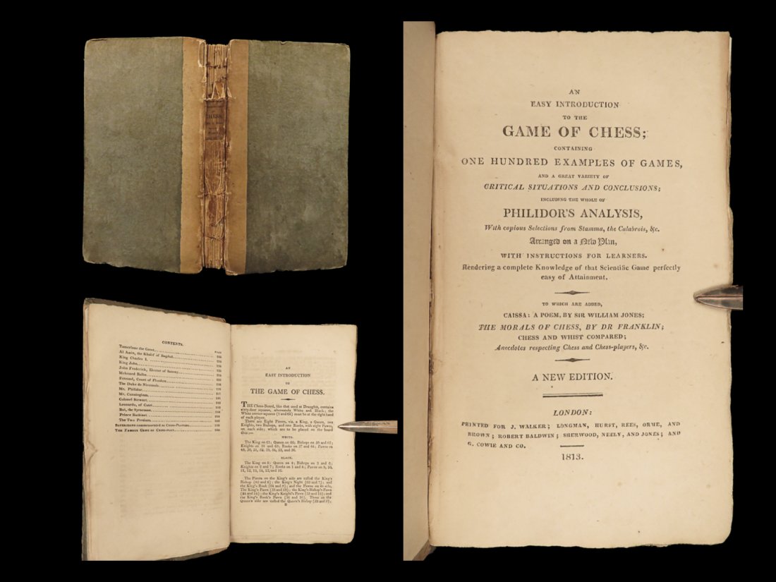 1813 CHESS Philidor Introduction to Gameplay Strategy 1000s of Moves Games Rules (1 of 10)