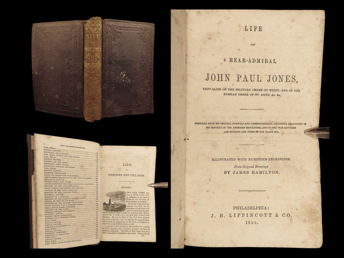 1858 NAVY Admiral John Paul Jones America Revolution Bonhomme Richard RARE (1 of 10)